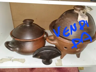 Conjunto de Ollas de Greda Pomaire - miniatura 1