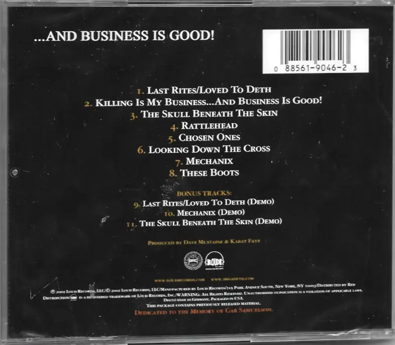 Megadeth - Killing Is My Business (CD) - 2