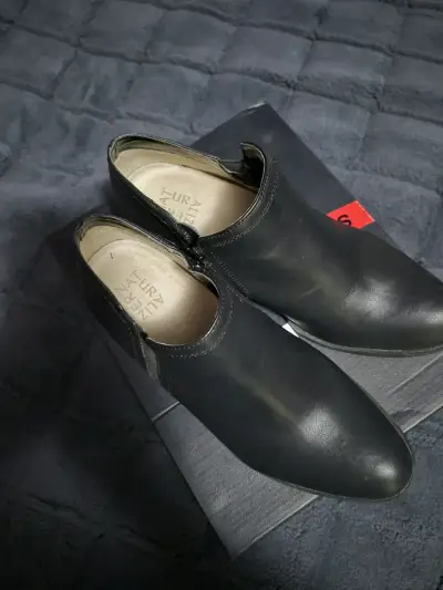 Botines de cuero negro para mujer marca Naturalizer - miniatura 1