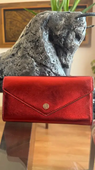 Cartera de Cuero Roja Michael Kors - miniatura 1