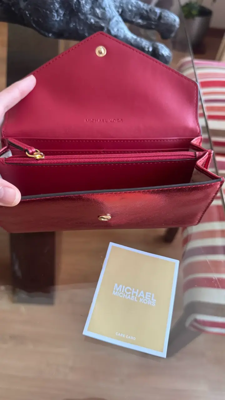 Cartera de Cuero Roja Michael Kors - 3