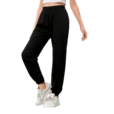 Pantalón jogger deportivo Talla S para mujer Negro - miniatura 2