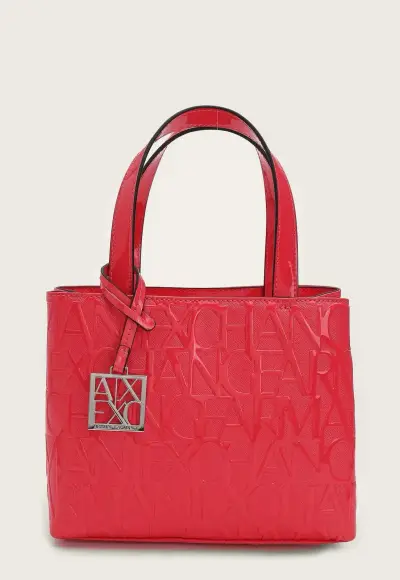 Bolso rojo Armani Exchange con logo grabado - miniatura 1