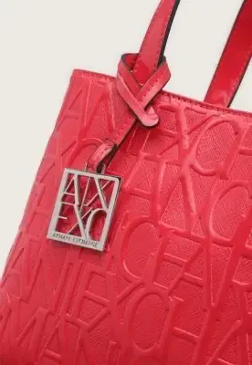 Bolso rojo Armani Exchange con logo grabado - 3