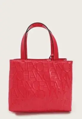 Bolso rojo Armani Exchange con logo grabado - 4