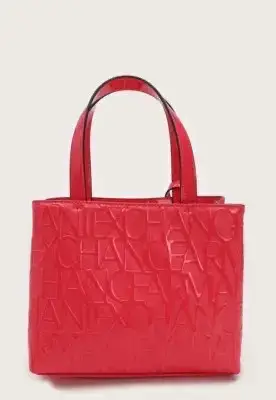 Bolso rojo Armani Exchange con logo grabado - miniatura 4