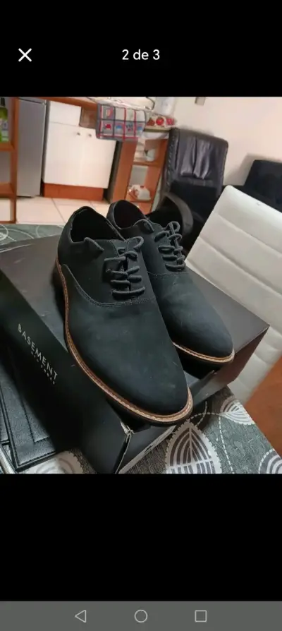 Zapatos de vestir negros para hombre Basement - miniatura 2