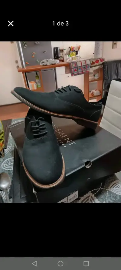Zapatos de vestir negros para hombre Basement - miniatura 3