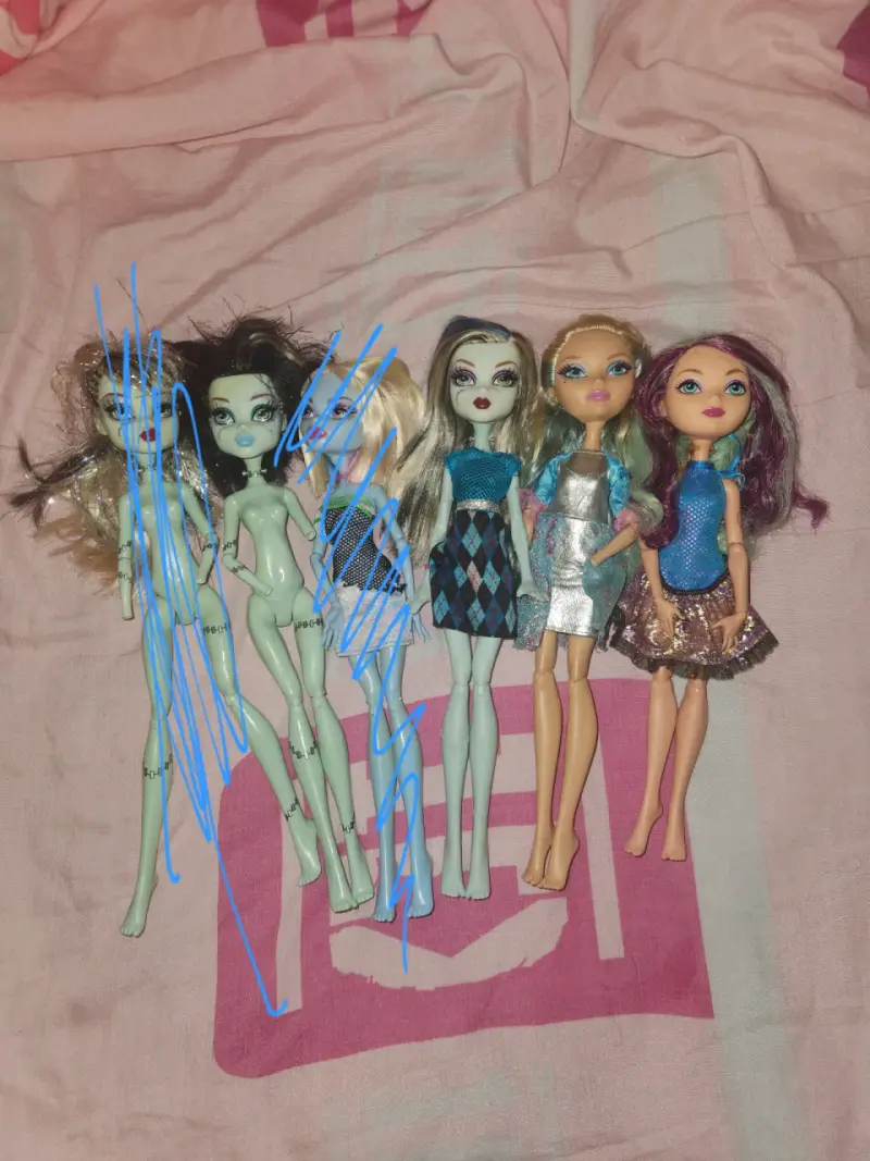 Muñecas Monster High y Bratz usadas