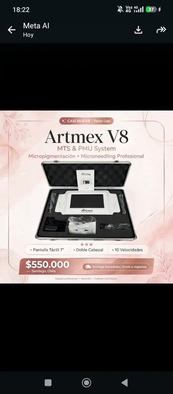 Sistema de Micropigmentación Artmex V8 con Pantalla Táctil - 3