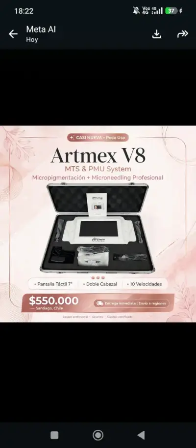 Sistema de Micropigmentación Artmex V8 con Pantalla Táctil - miniatura 3