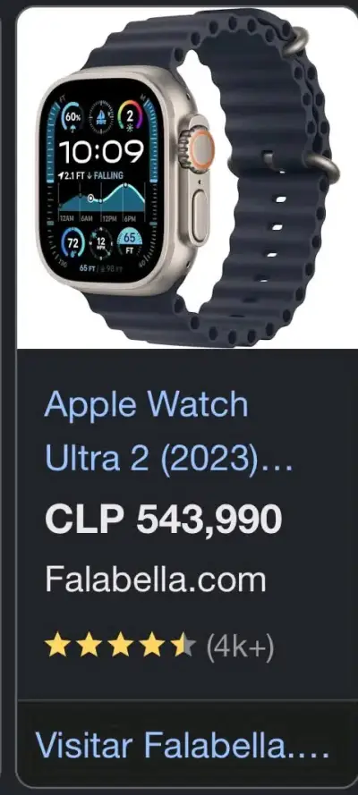 Apple Watch Ultra 2 con Correa Negra - miniatura 3
