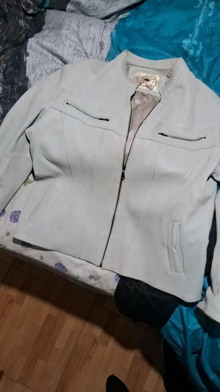 Chaqueta de cuero legítimo talla 5XL - 3