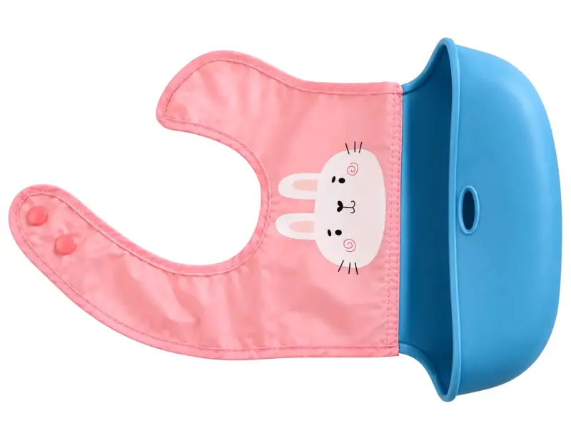 Babero impermeable con bolsillo atrapa migas - 1