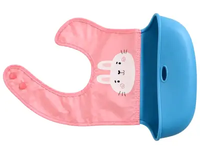 Babero impermeable con bolsillo atrapa migas - miniatura 1