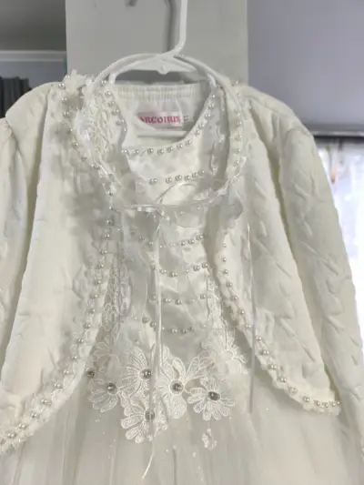 Vestido de Primera Comunión Blanco con Chaqueta - miniatura 3