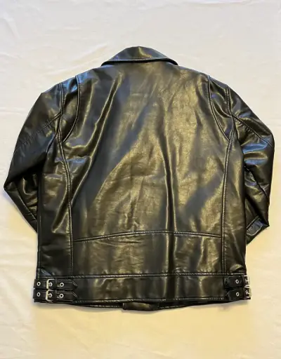 Chaqueta de cuero sintético negra Zara para hombre - miniatura 4