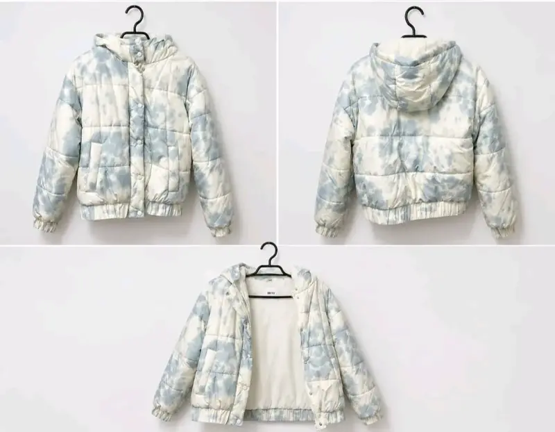 Chaqueta acolchada con capucha diseño tie-dye - 3