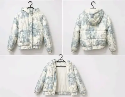 Chaqueta acolchada con capucha diseño tie-dye - miniatura 3