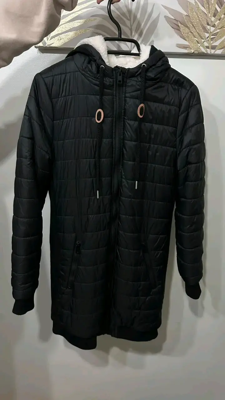 Parka negra con chiporro interior talla S - 3