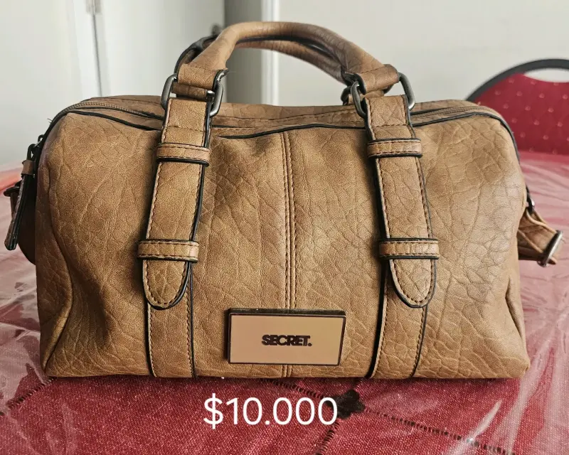 Bolso de mano marrón Secret con correa ajustable - 1