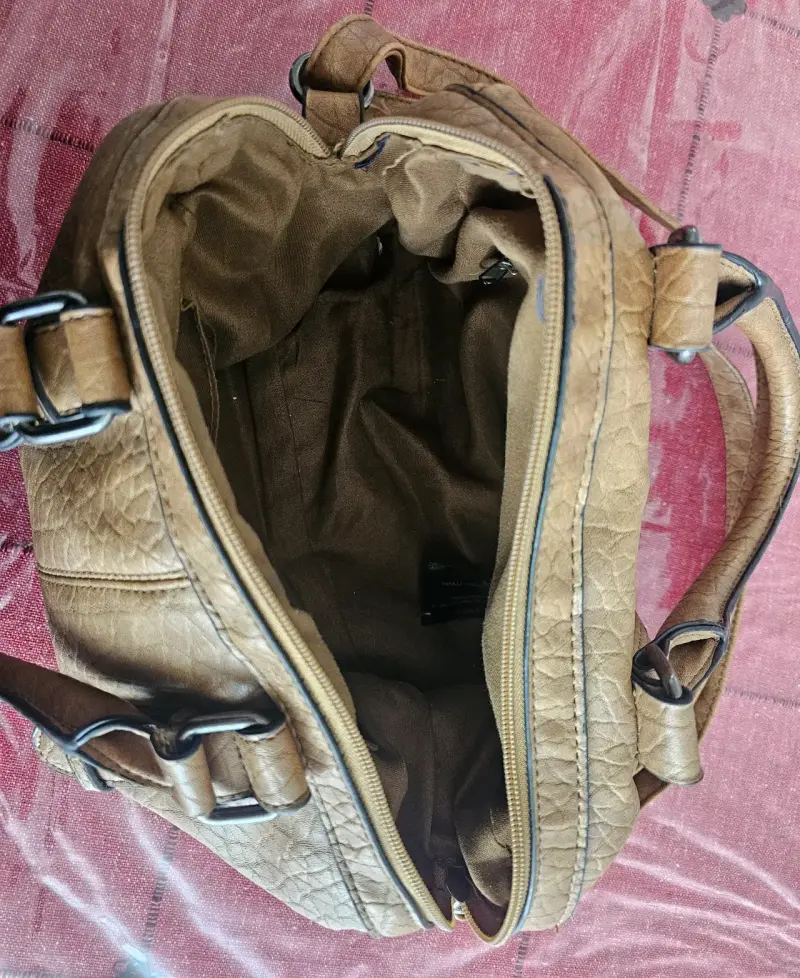 Bolso de mano marrón Secret con correa ajustable - 4