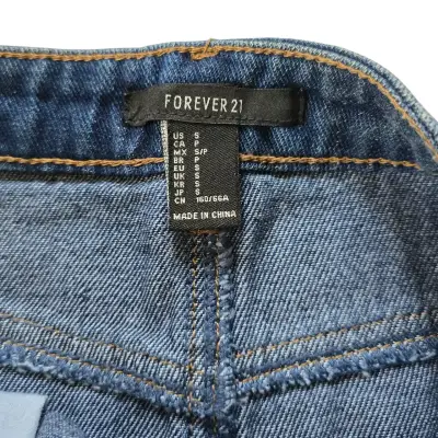 Minifalda de Mezclilla Azul para Mujer Forever 21 - miniatura 3