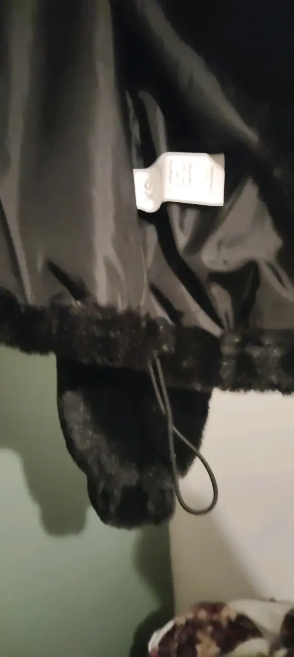 Chaqueta de piel sintética negra con cierre - 6