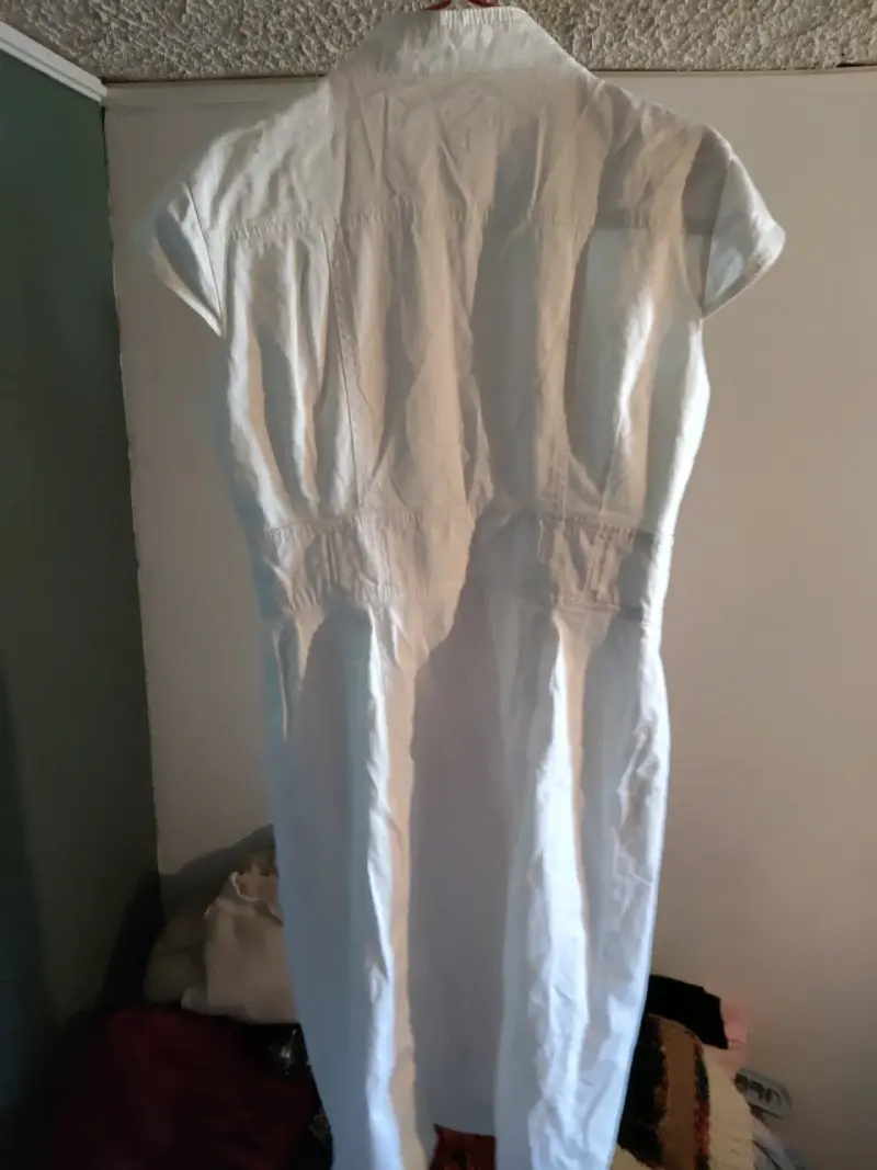 Vestido blanco Calvin Klein con botones - 2