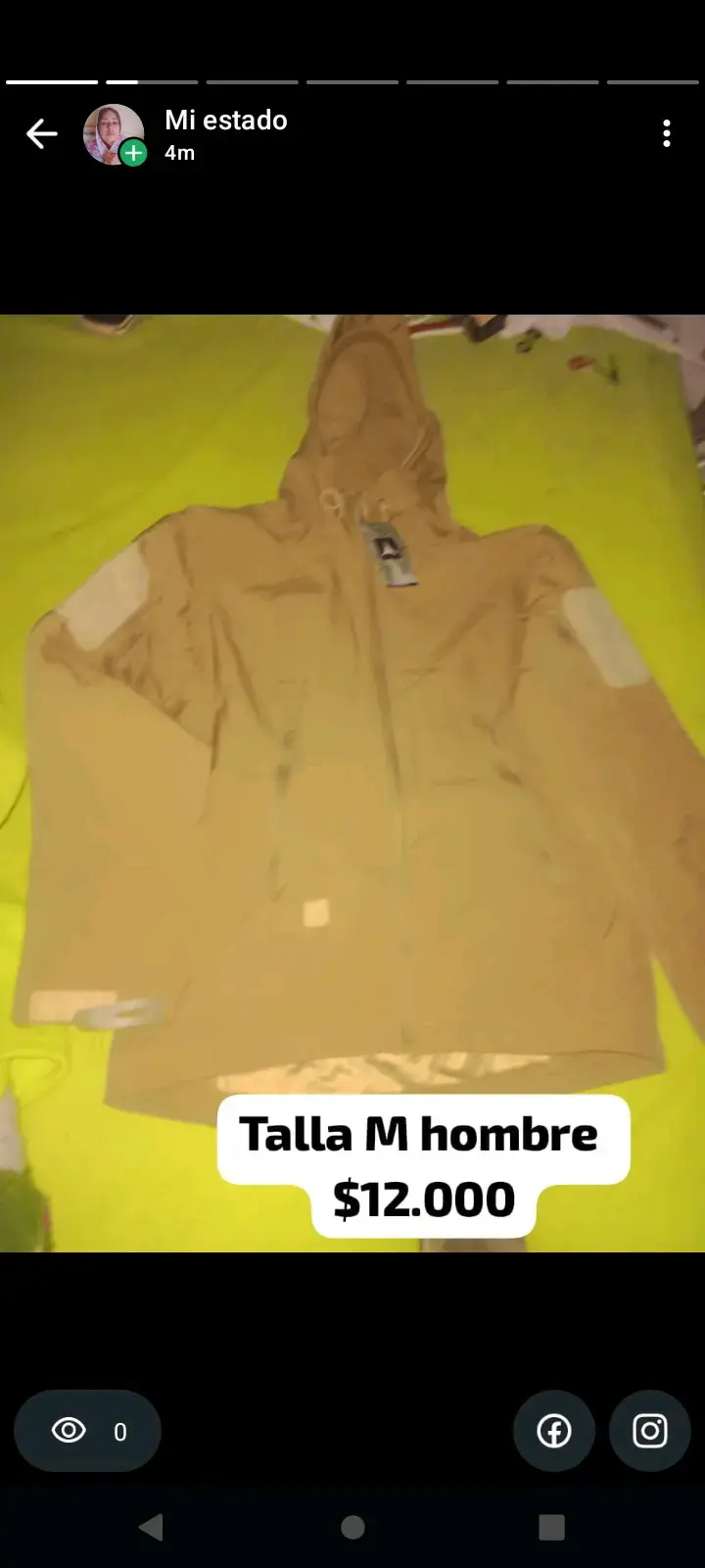 Chaqueta beige para hombre talla M - 1