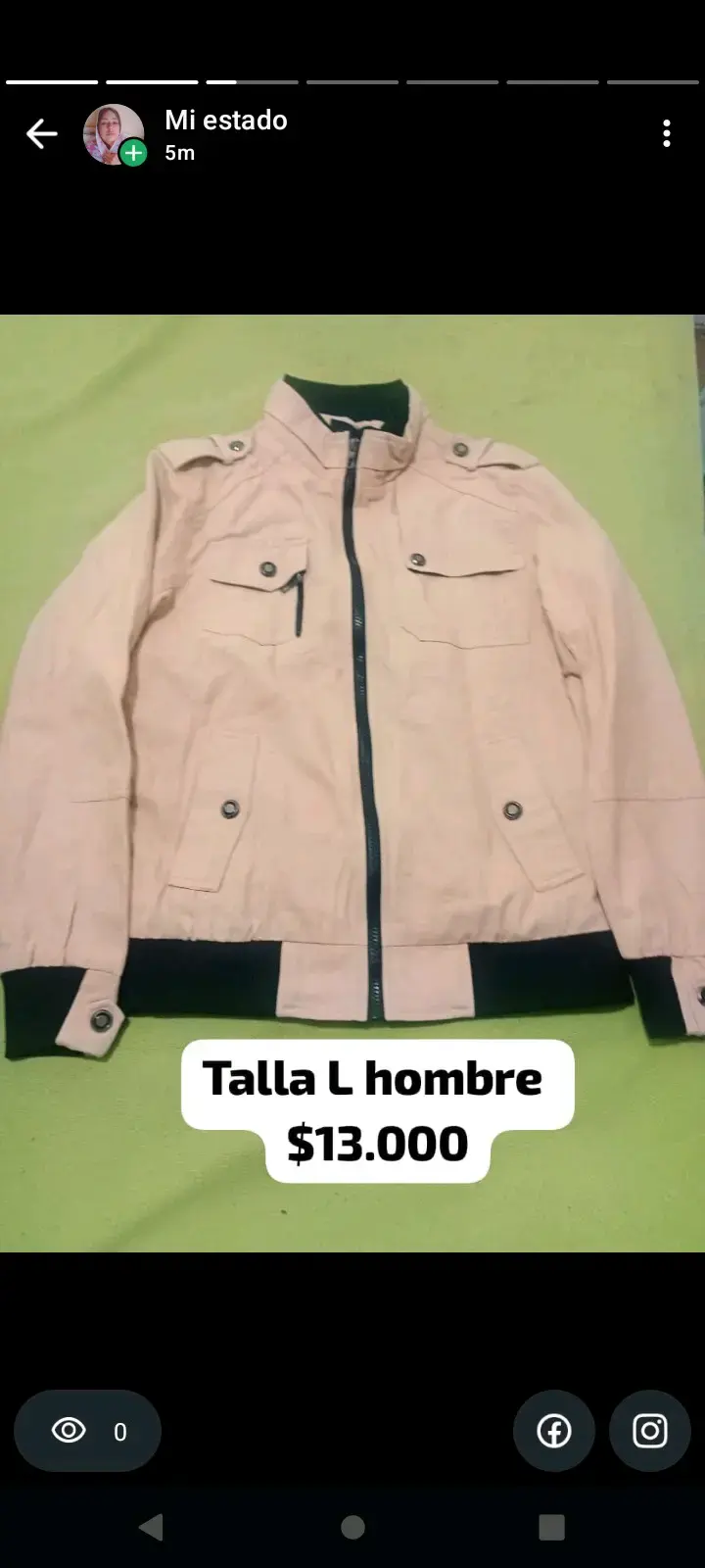 Chaqueta beige para hombre talla M - 2