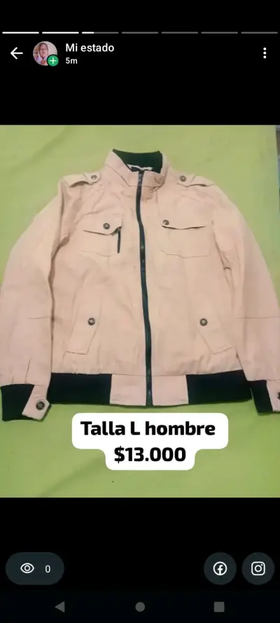 Chaqueta beige para hombre talla M - miniatura 2