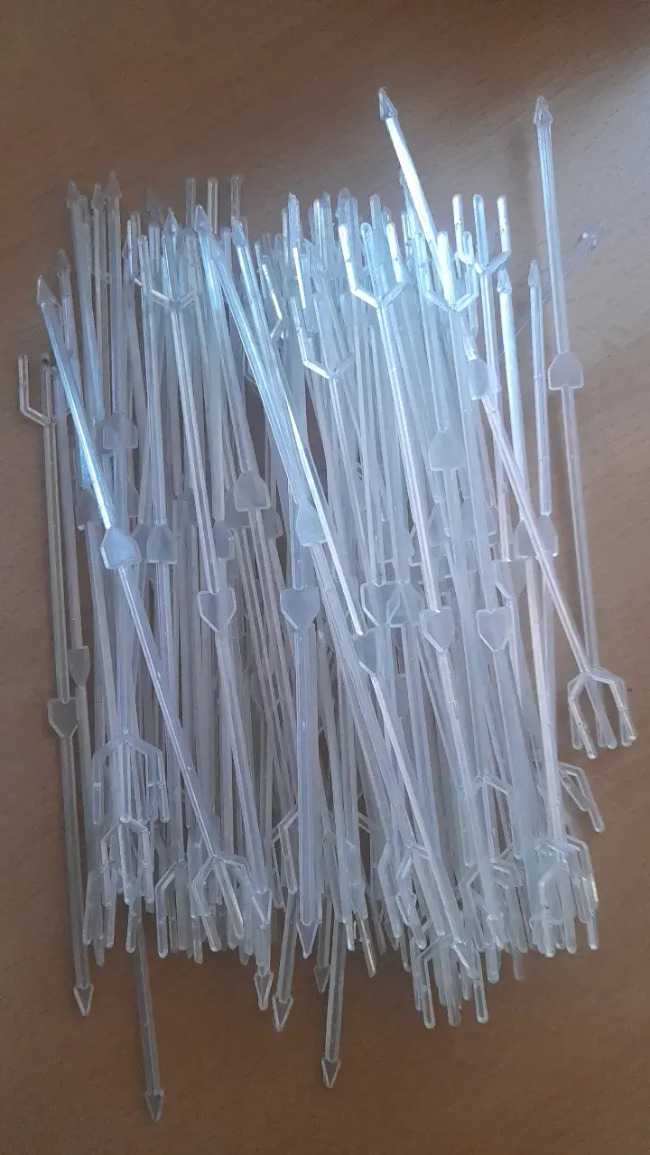 Palitos portatarjetas de plástico transparentes