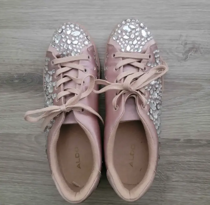 Zapatillas Aldo rosadas con pedrería - 1