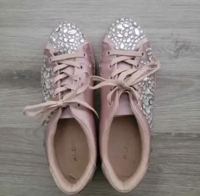 Zapatillas Aldo rosadas con pedrería - miniatura 1