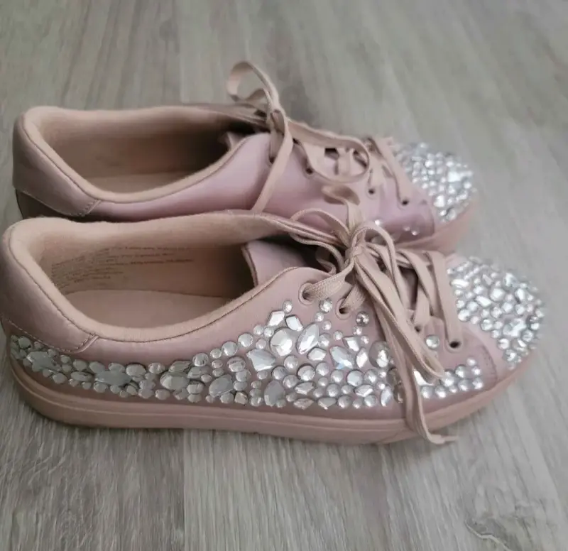 Zapatillas Aldo rosadas con pedrería - 2