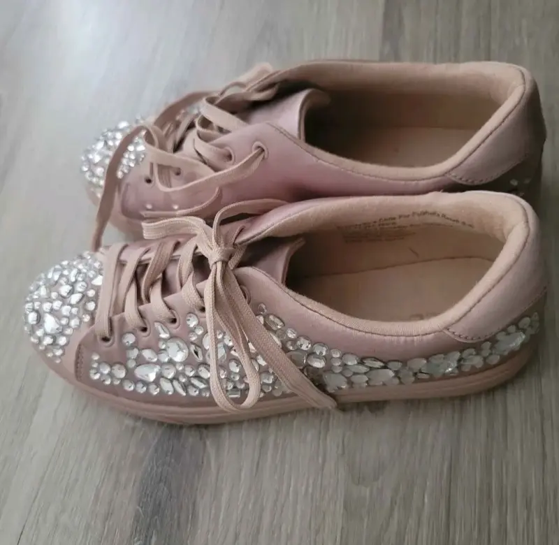 Zapatillas Aldo rosadas con pedrería - 4