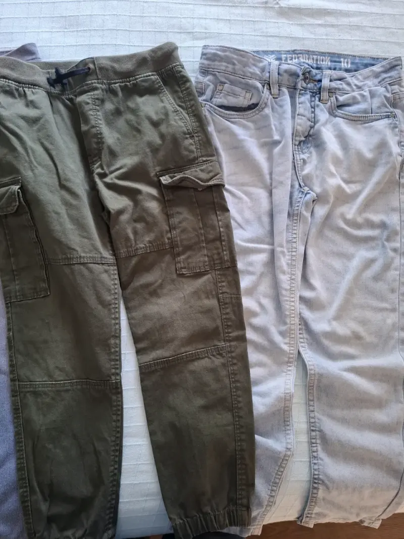 Pantalones skinny biker stretch grises para hombre - 5