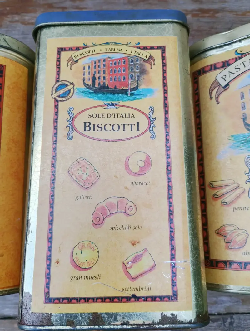 Set de latas decorativas vintage para pasta y galletas - 5