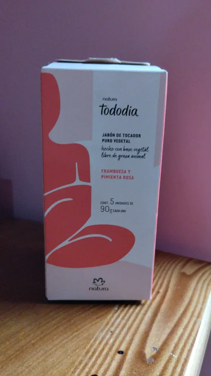 Jabón Natura Tododia Frambuesa y Pimienta Rosa