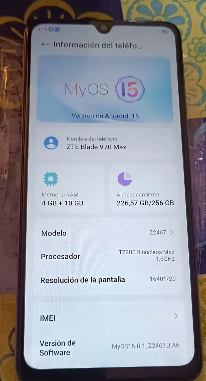Smartphone ZTE Blade V70 Max 256GB Azul - 3