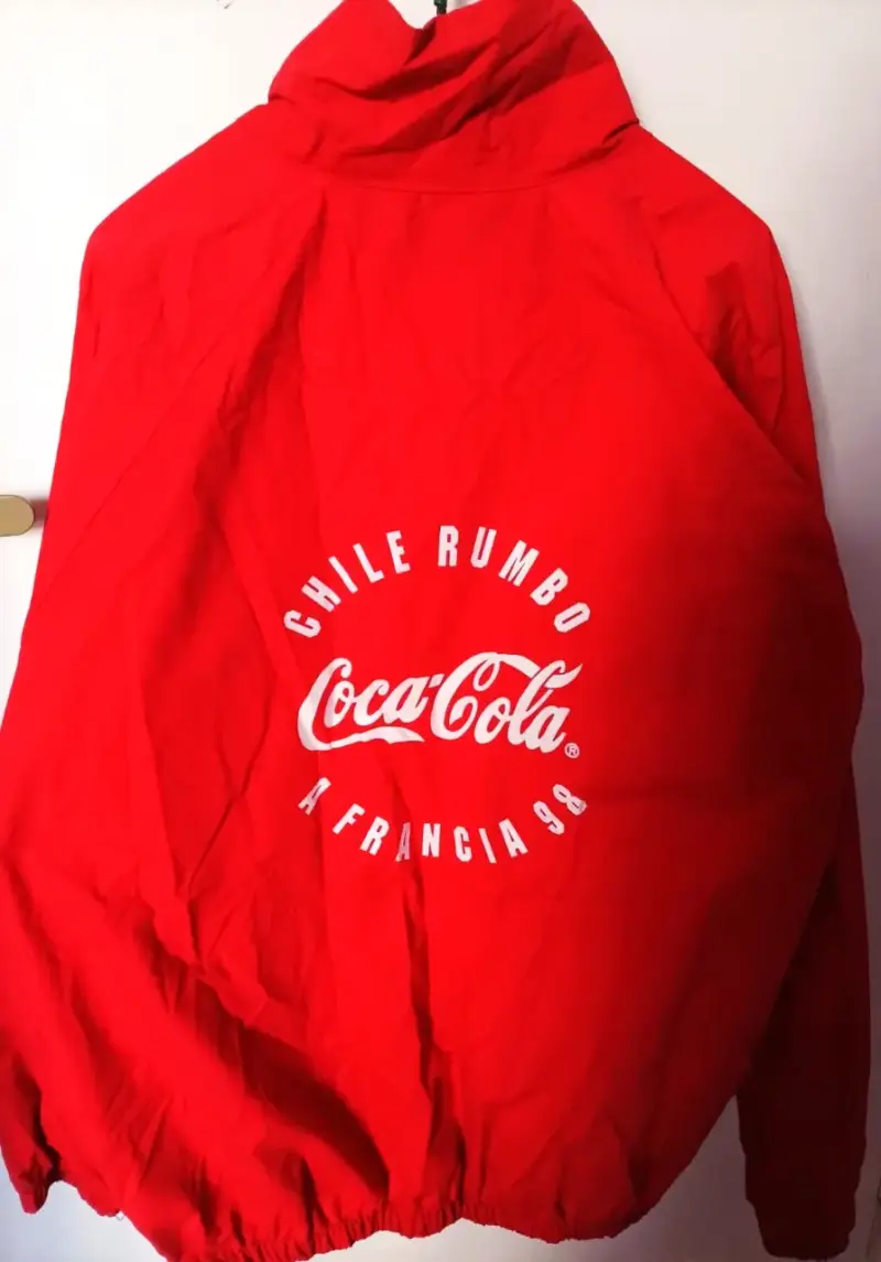 Chaqueta Roja Coca-Cola Chile Rumbo a Francia 98 - 1