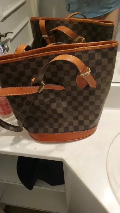 Bolso de mano louis vuitton original marrón - miniatura 1