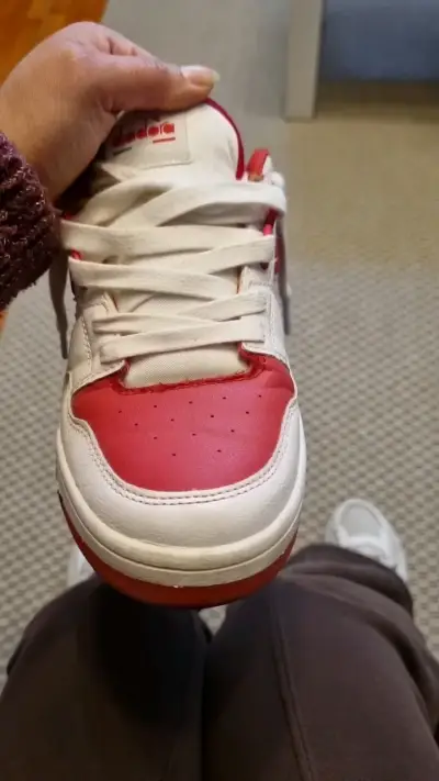 Zapatillas deportivas rojas y blancas Diadora - miniatura 3