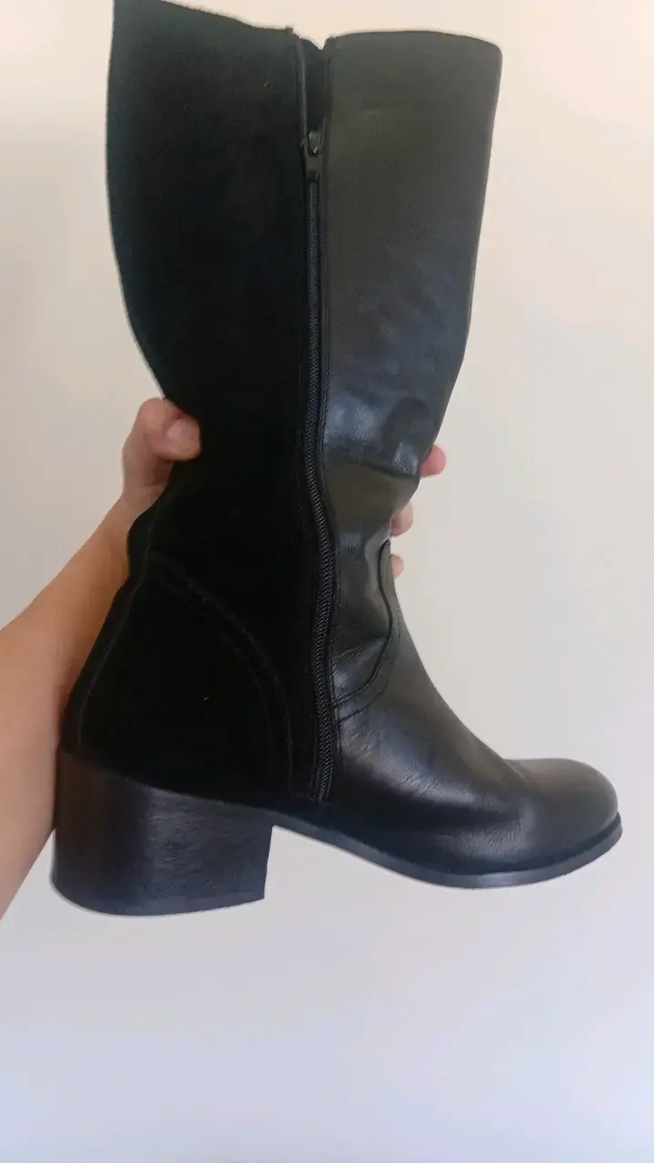 Botas de cuero negro talla 39 - 1