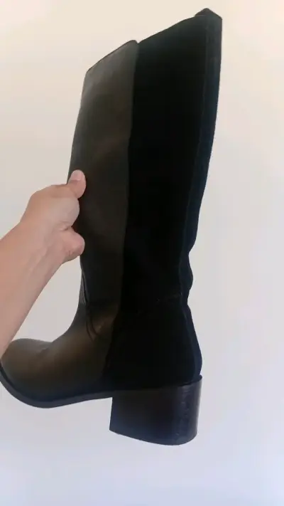 Botas de cuero negro  talla 39 - miniatura 2