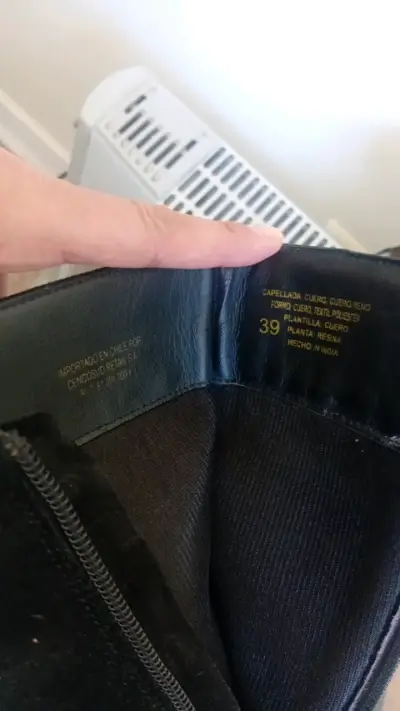 Botas de cuero negro  talla 39 - miniatura 4