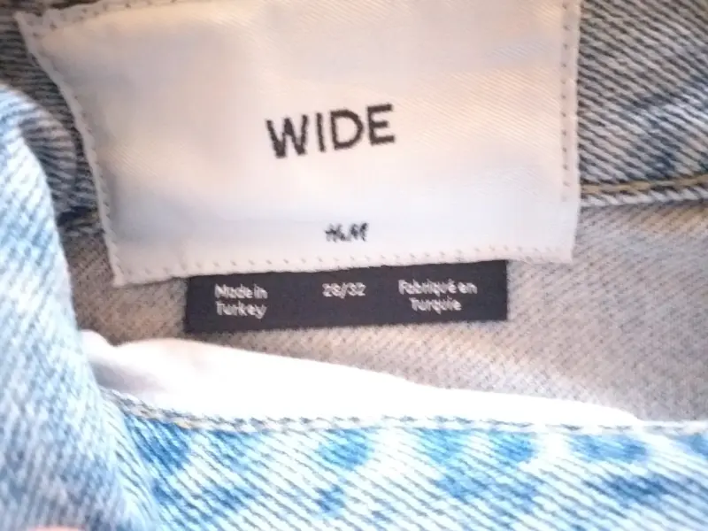 Jeans anchos de mezclilla H&M unisex - 3