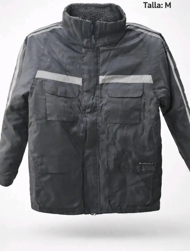 Chaqueta térmica negra talla M con forro polar