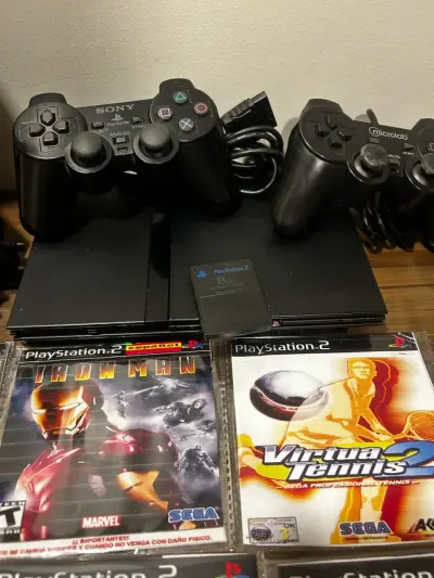 Consola Play2+Memory+2 Controles+20 juegos+Guitarr - miniatura 5